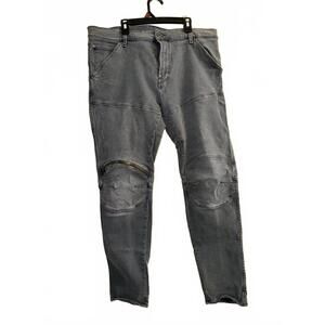 Smoke Rise Gray Biker Jeans 36/32